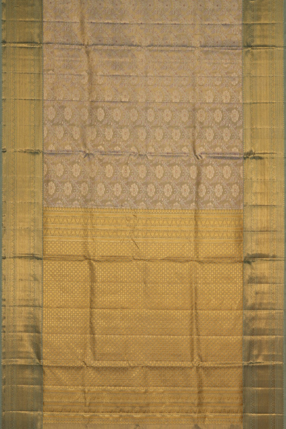 Image of Kanchipattu Tissue Brocade Pista-Green Saree